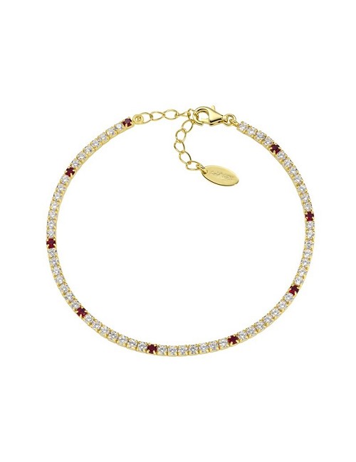 Brazalete Circo. Roja y Blanco Plata Dorada