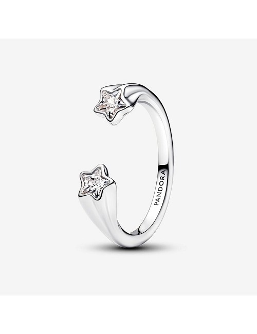 Anillo Estrellas Circonita Plata