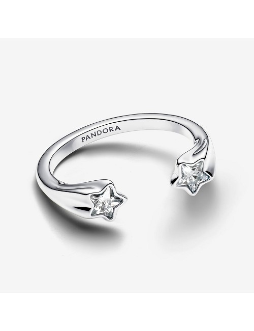 Anillo Estrellas Circonita Plata