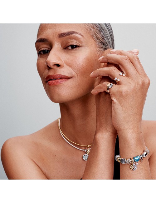 Anillo Estrellas Circonita Plata