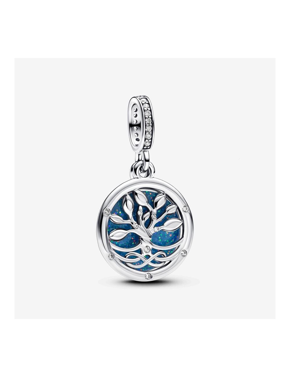 Colgante Infinito Doble Circonita Plata