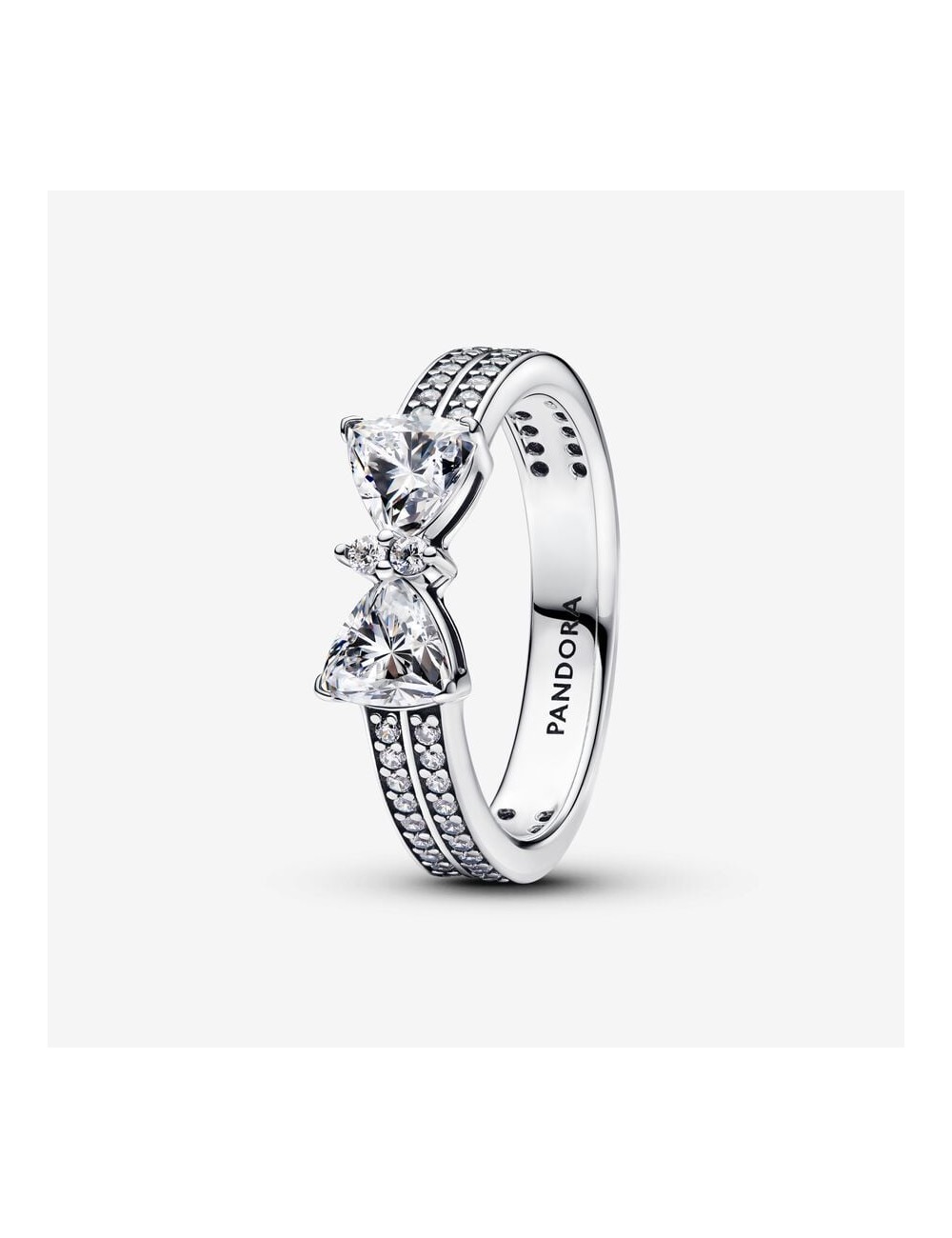 Anillo Pajarita Circonita Plata