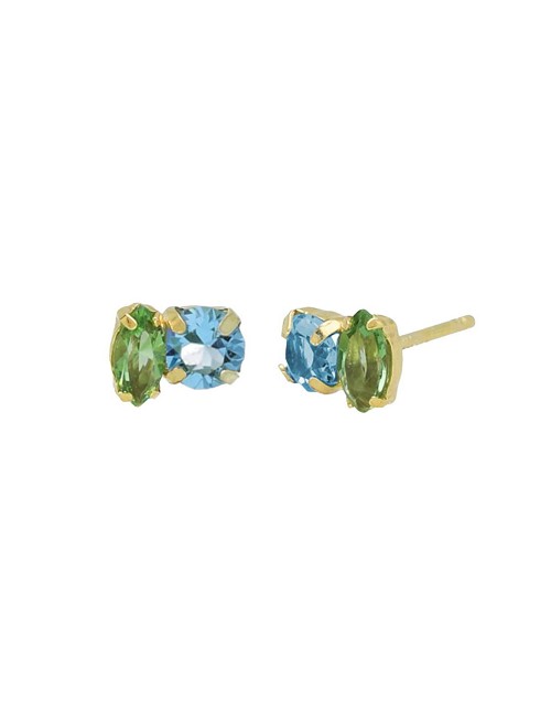 Pendientes Tuyyo Aquamarine Oro