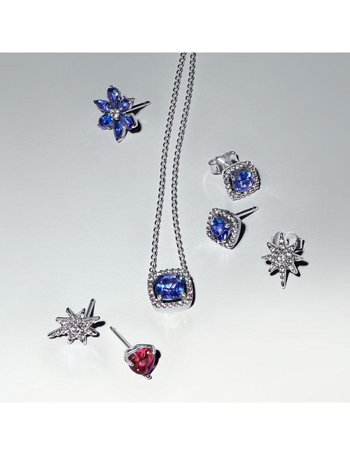 Pendientes Estrella Circonita Plata