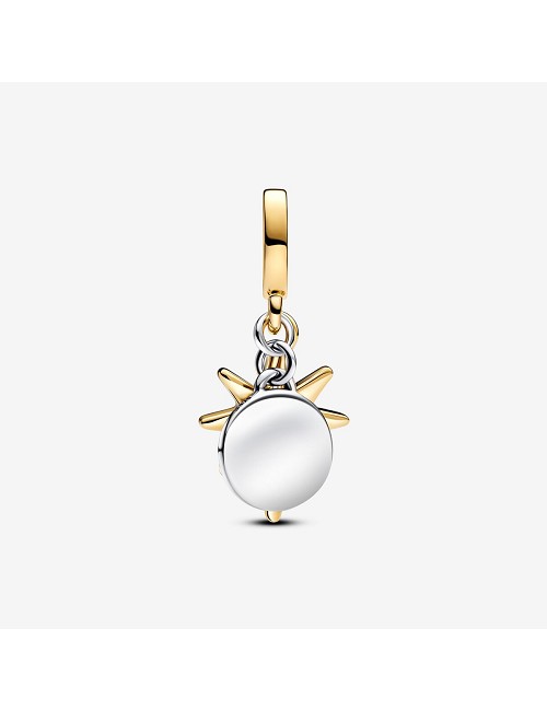 Colgante Estrella y Circulo Plata Bicolor