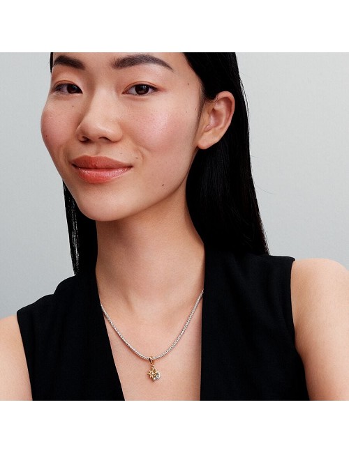 Colgante Estrella y Circulo Plata Bicolor