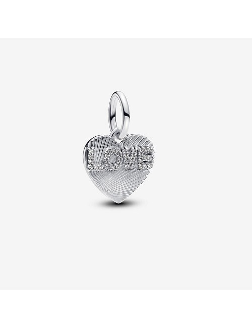 Colgante Corazon Love Plata Circonitas