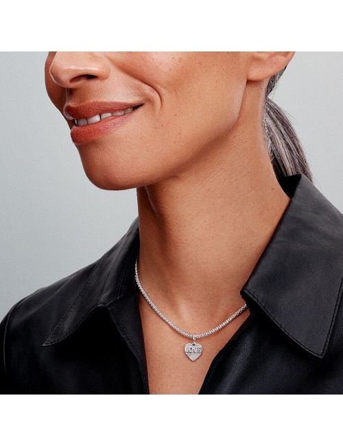 Colgante Corazon Love Plata Circonitas