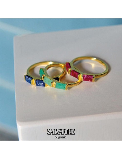 Sortija Plata Chapada Tres Zafiro Azul