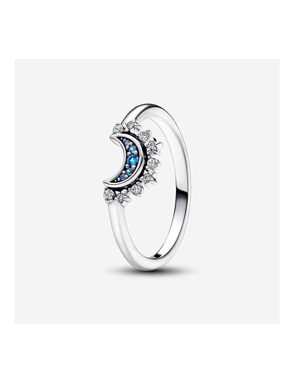 Anillo Luna Brilla Azul Celestial
