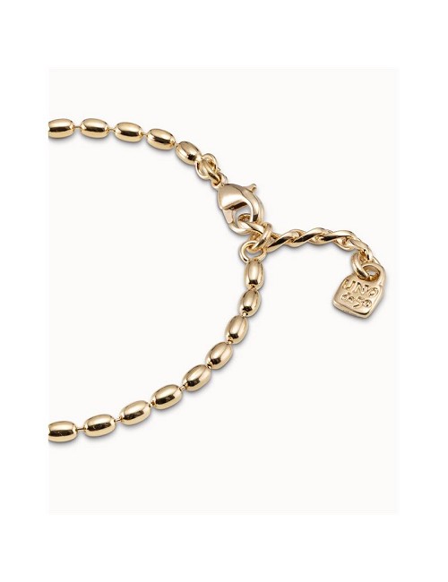 Pulsera Bañada En Oro Bolitas Alargadas