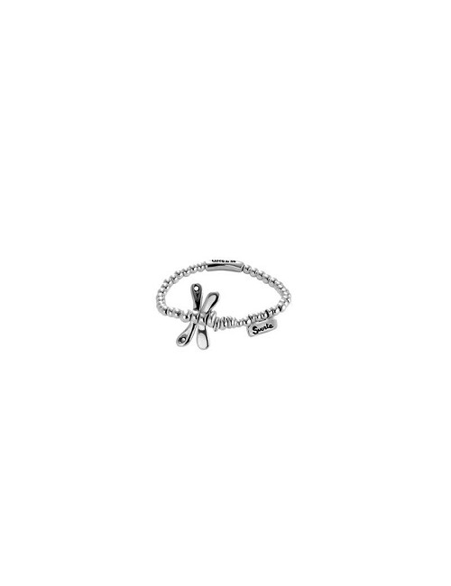 Pulsera Elastica Libelula Baño Plata