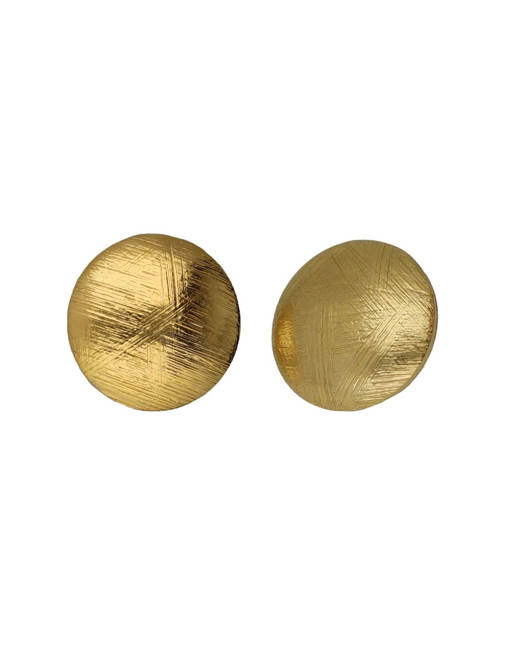 Pendientes Boton Esfera Baño Oro 18K