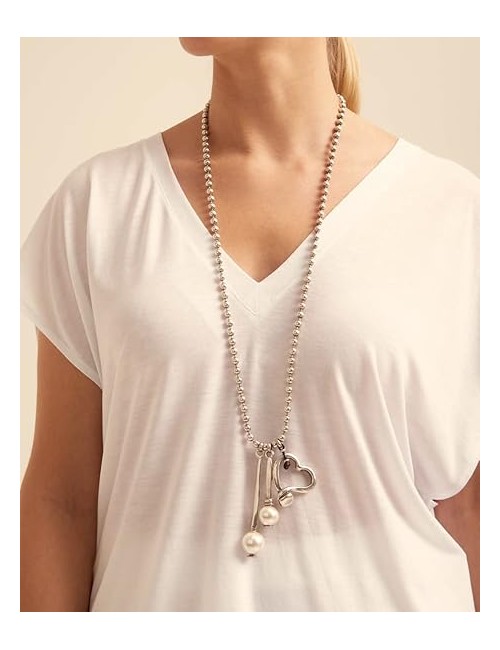 Colgante Te En Estambul Cuero con Perlas