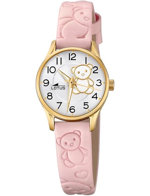 Reloj Niña Comuni Osito Correa Rosa