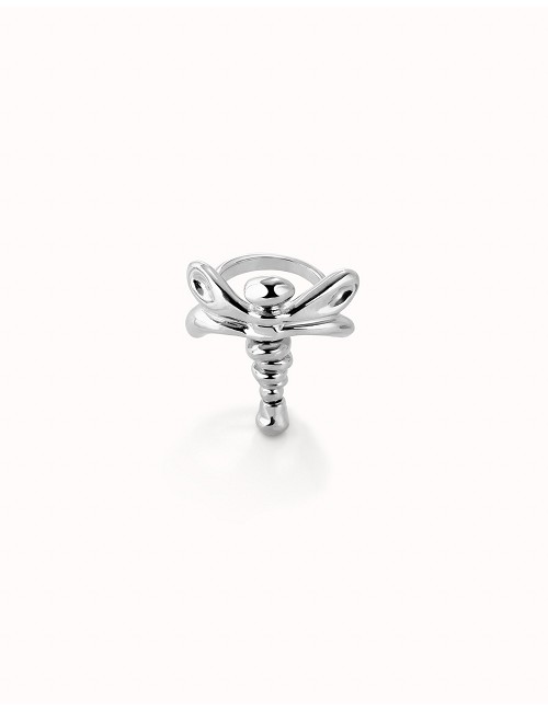Anillo Libelula Baño Plata