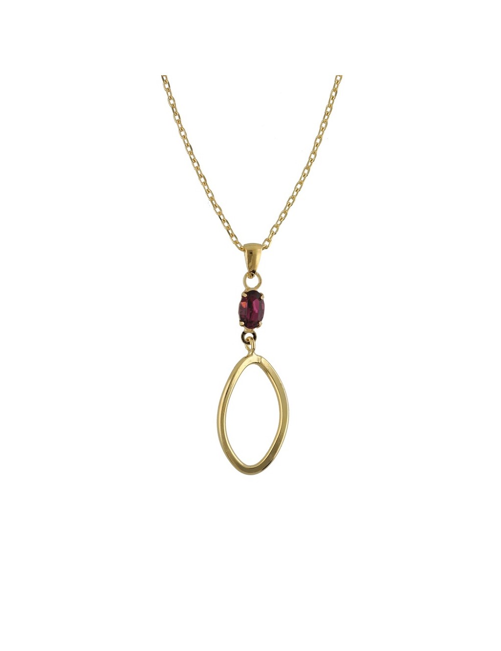 Collar Largo Cristal Rosa