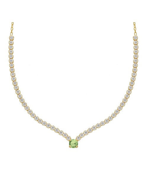Collar Corto Cascada Cristal