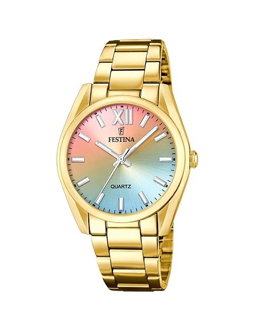 Reloj Festina Sra Acero Chapado Esf Multicolor