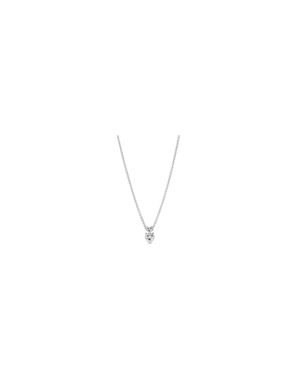Heart Sterling Silver Collier With Clear
