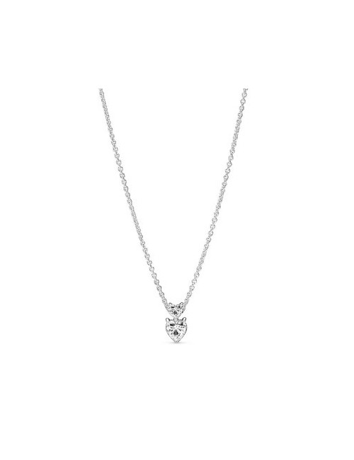 Heart Sterling Silver Collier With Clear