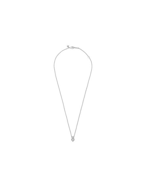 Heart Sterling Silver Collier With Clear