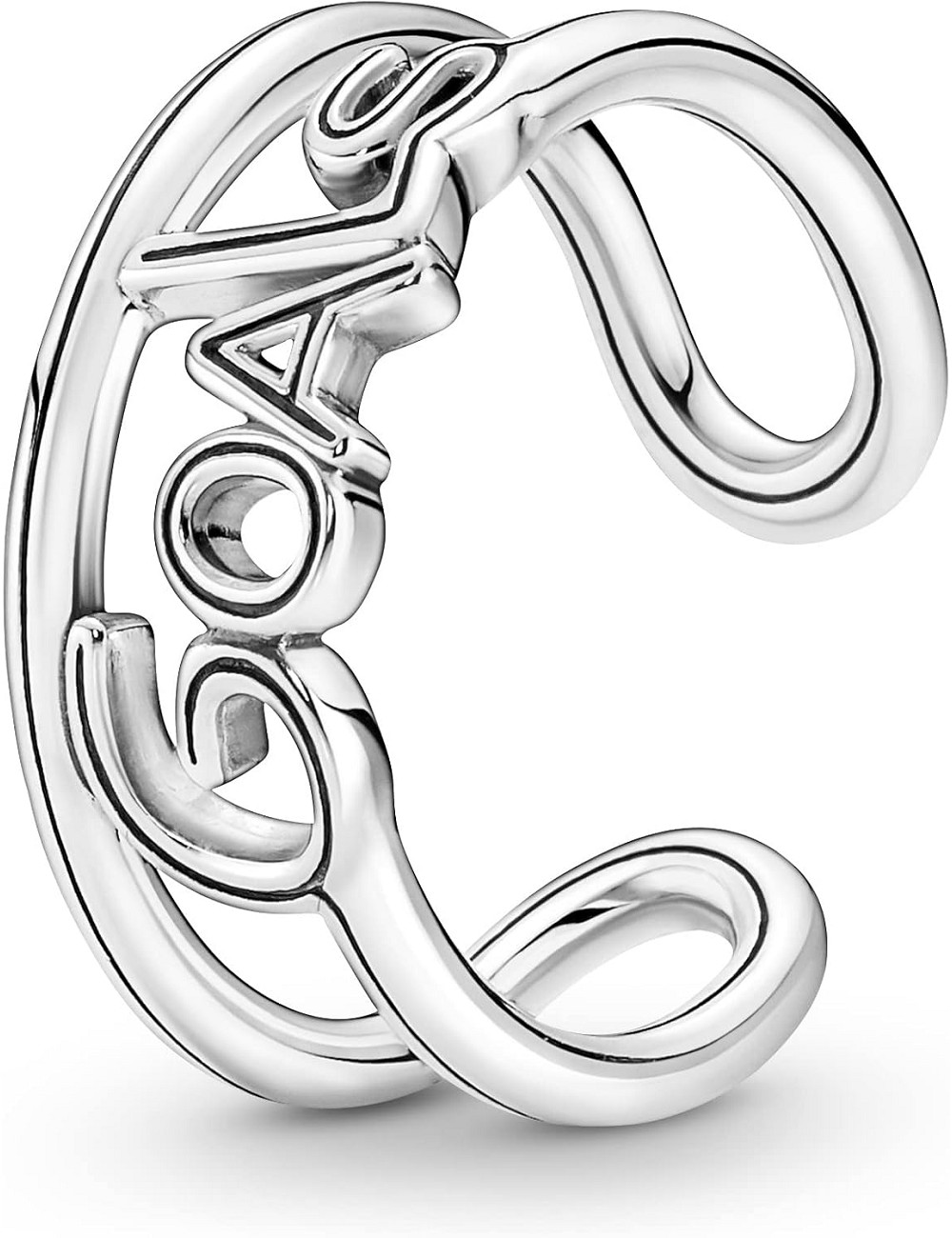 Goals Script Sterling Silver Ring