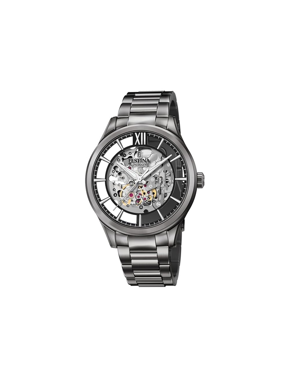 Festina Cab. Autom. Ace. Esf. Negro