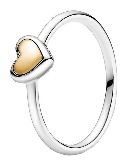 Anillo de Corazón En Cúpula