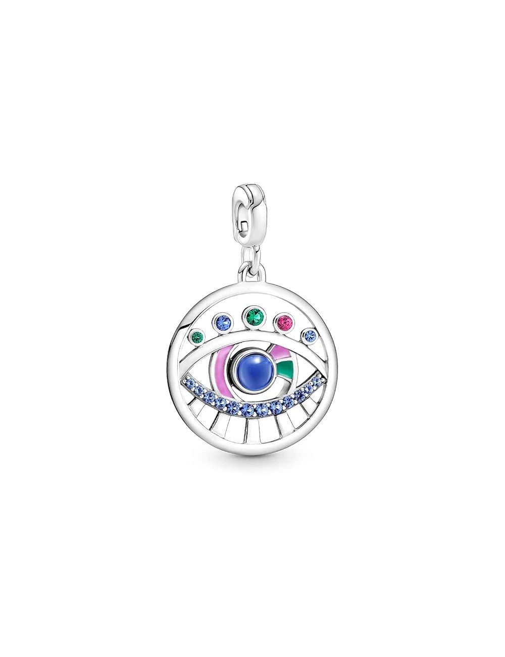 Eye Sterling Silver Medallion With Stell