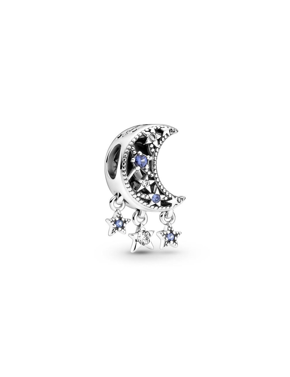 Moon And Star Sterling Silver Charm