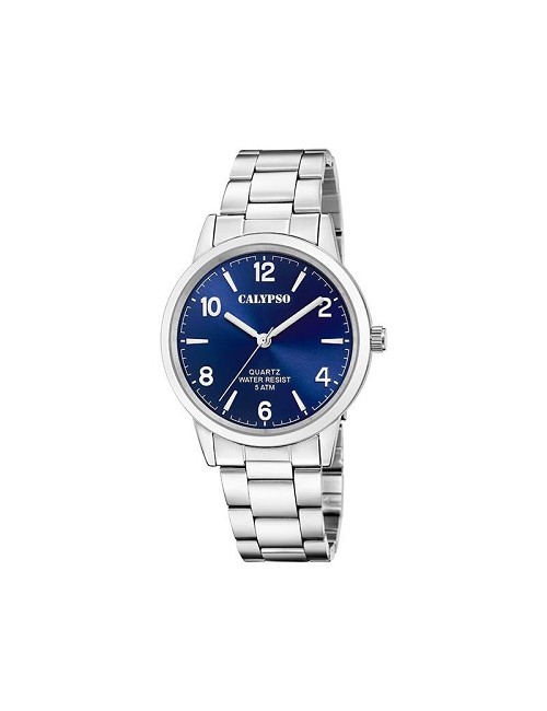 Reloj Calypso Basic Plateado y Azul Analógico Hombre K5858/3l