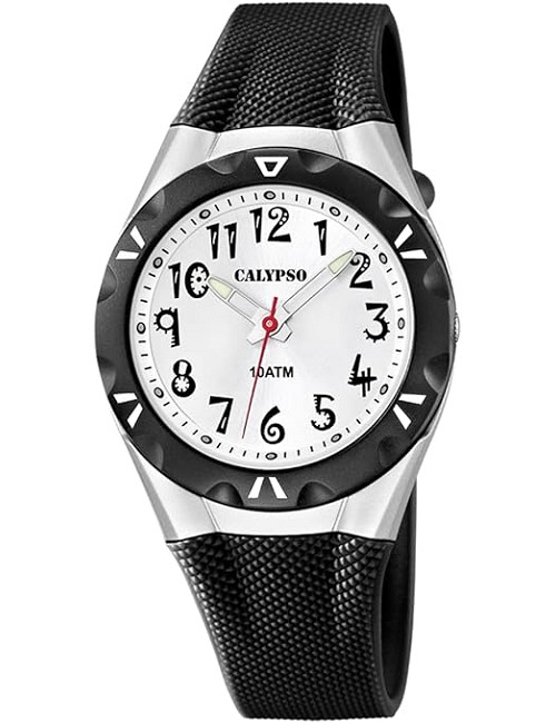 RELOJ CALYPSO SWEET TIME K6064/2 PLATA CORREA DE CAUCHO, INFANTIL