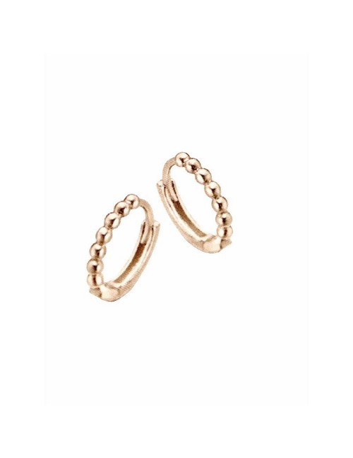 Pendientes Aros Bolitas Oro Amarillo