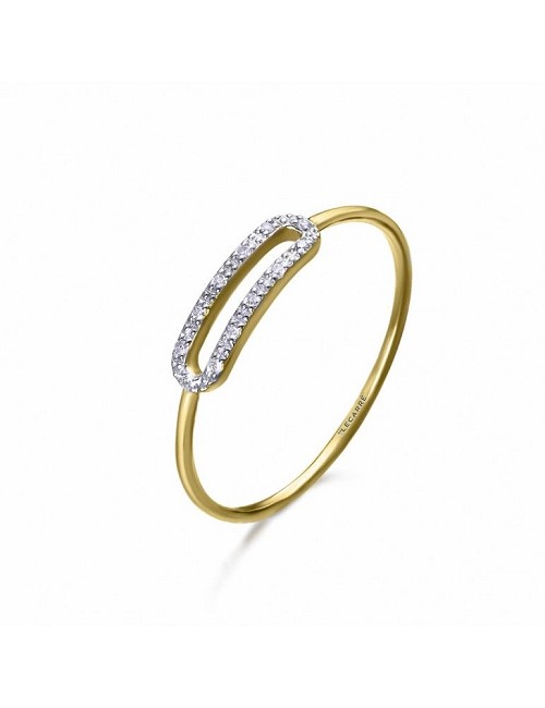 Anillo Oro Bicolor Brillantes