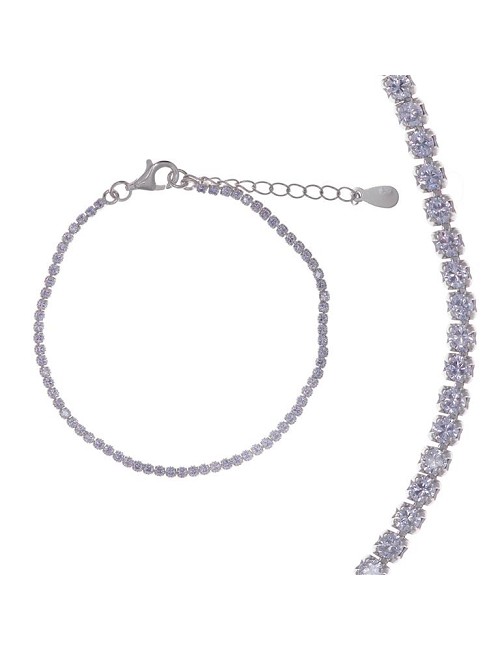 Pulsera Plata Riviere Circo Blancas