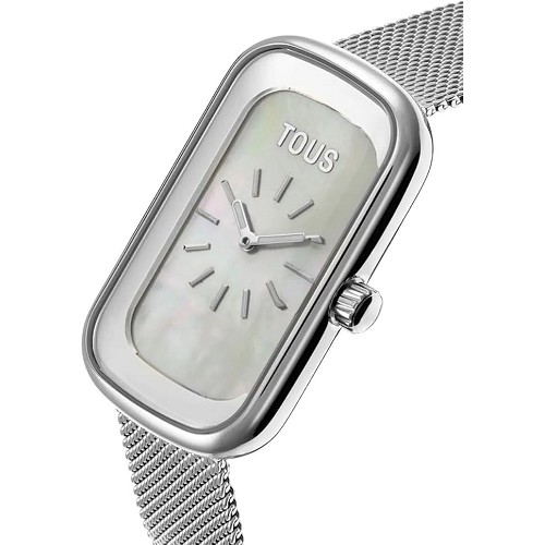 Reloj Analógico con Esfera de Nácar y Brazalete de Acero T-Band Club