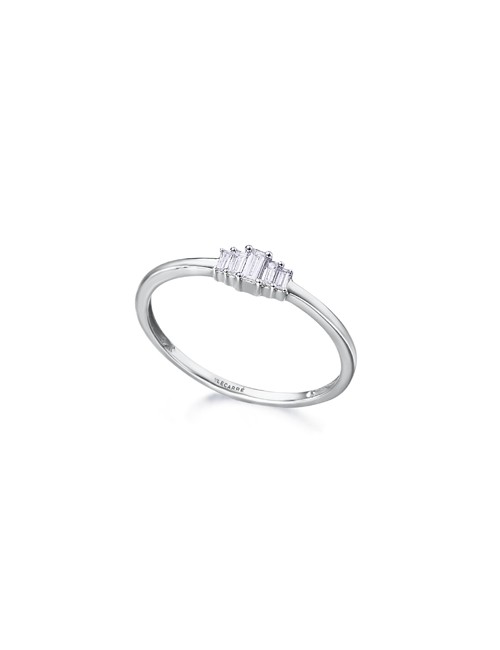 Anillo Oro Bco Btes Baguette