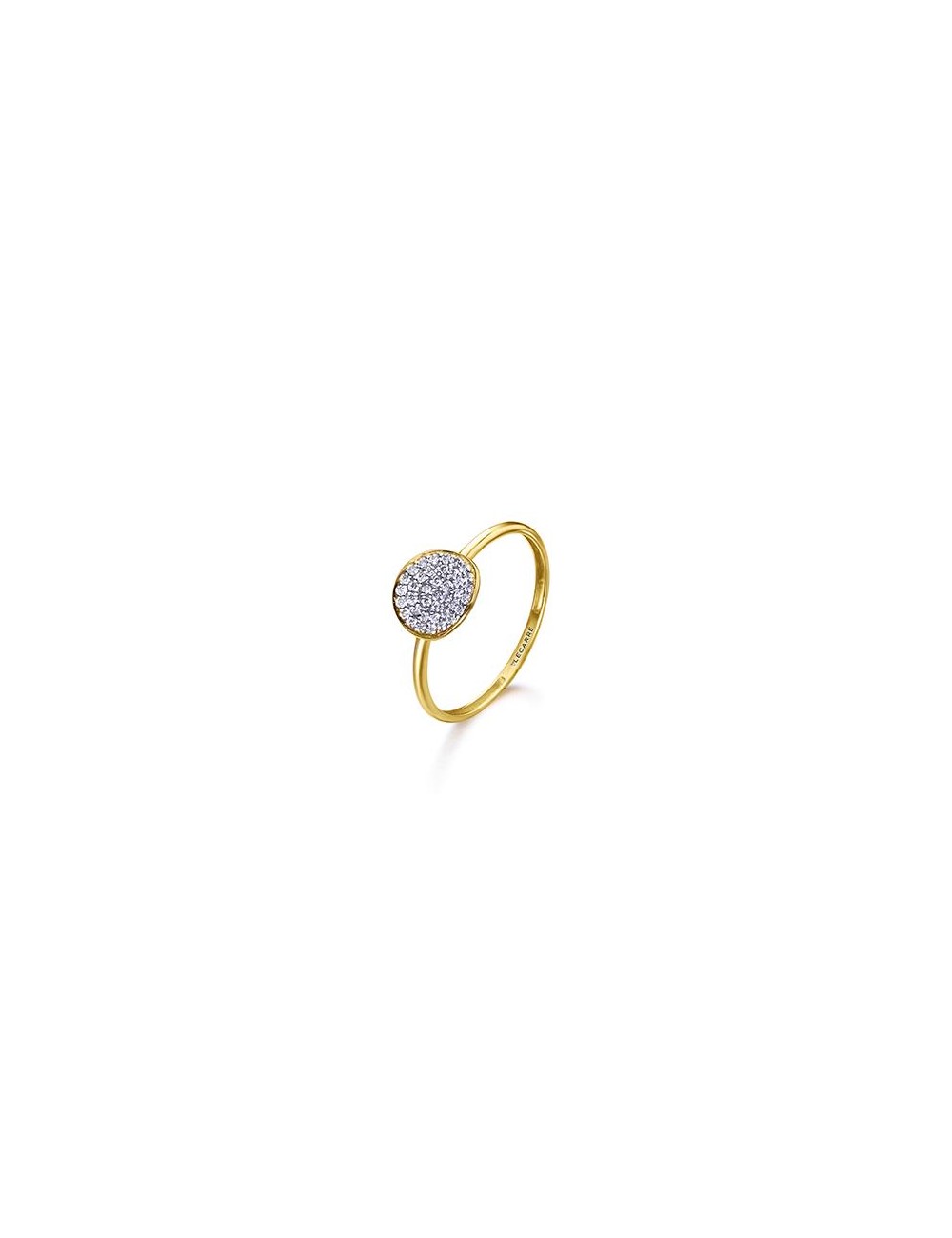 Anillo O. A. Disco Curvado0. 198Ct Hsi
