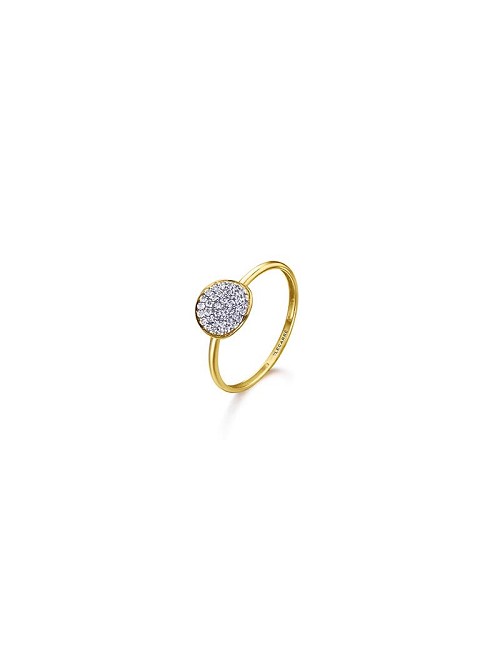Anillo O. A. Disco Curvado0. 198Ct Hsi