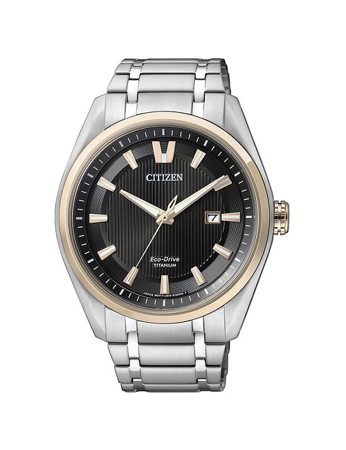 Citizen Super Ti. E/D Esf Negra Cad Acero