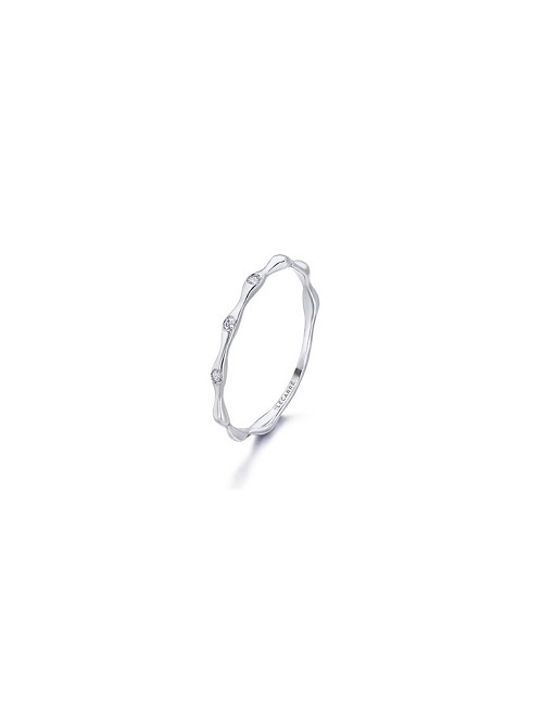 Anillo Oro Blanco 18k Diamantes Mujer Lecarre GA110OB