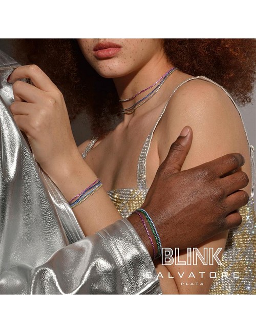 Collar Plata Rodio Riviere Circonitas Blancas