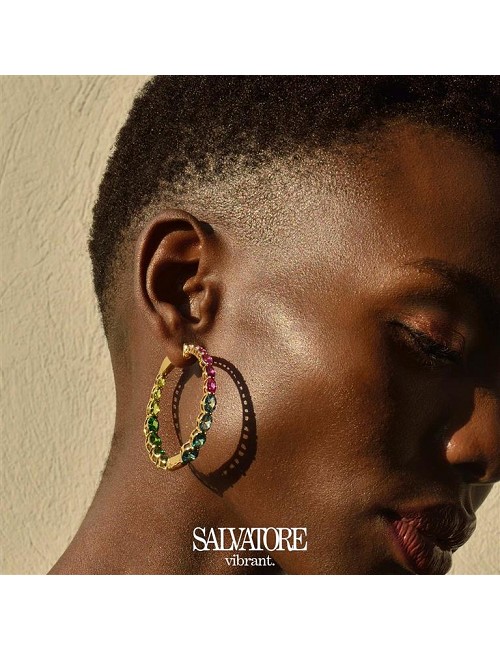 Pendientes Plata Chapado Dorado Aro Rubi Peridoto Azul London Tsavorita Paraiba Verde Ovaladas