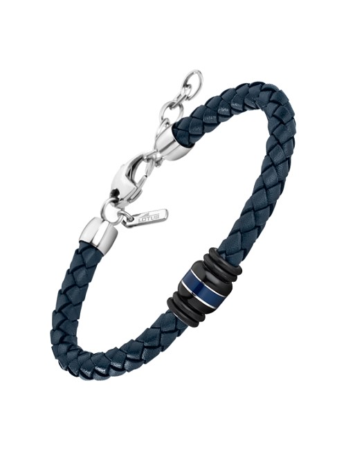 Puls. Lotus Cuero Trenzado Azul
