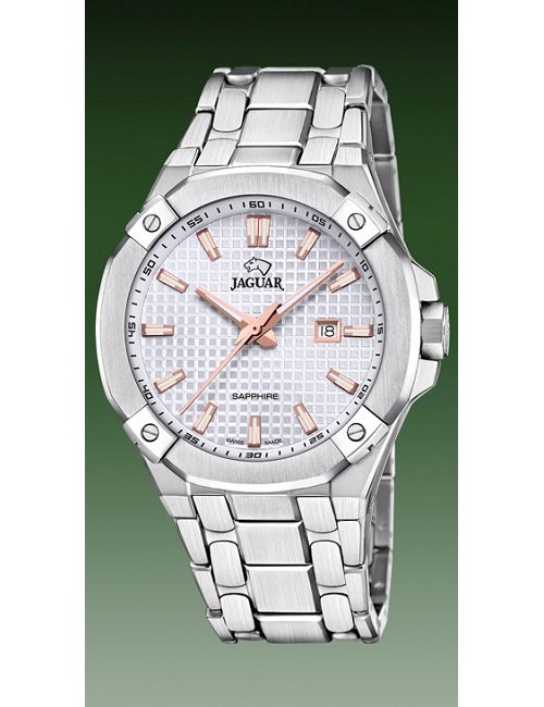 Reloj Suizo Jaguar Diplomatic Para Hombre, Color Blanco J1009/1
