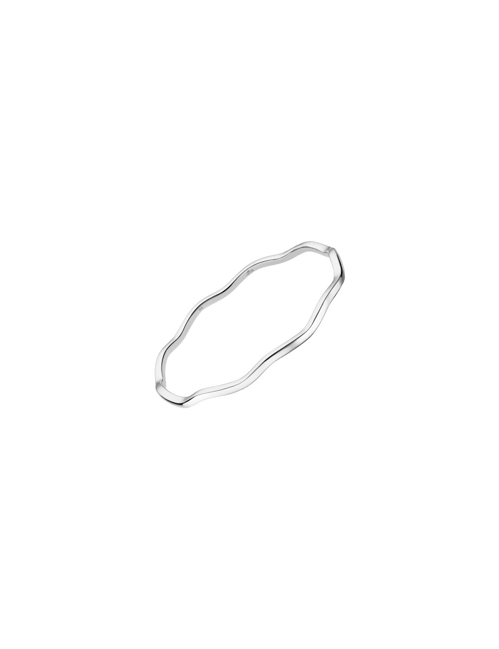 Lotus Silver Pulsera Sra. Rigida. Ondulada