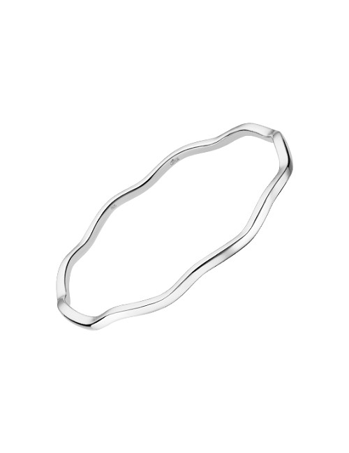 Lotus Silver Pulsera Sra. Rigida. Ondulada