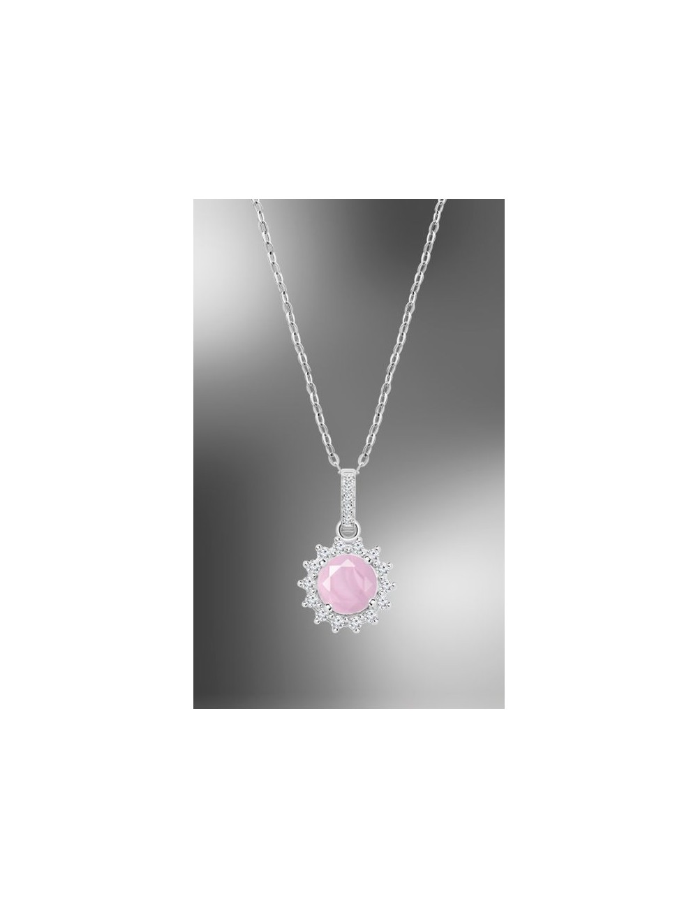 Lotus Silver Collar Sra. Plata Roseton Rosa