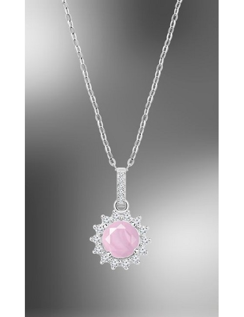 Lotus Silver Collar Sra. Plata Roseton Rosa